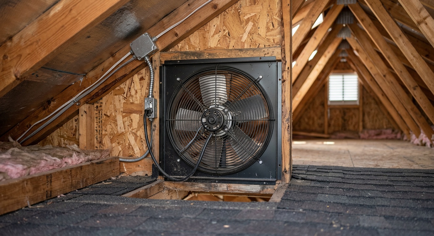 Attic fan installation